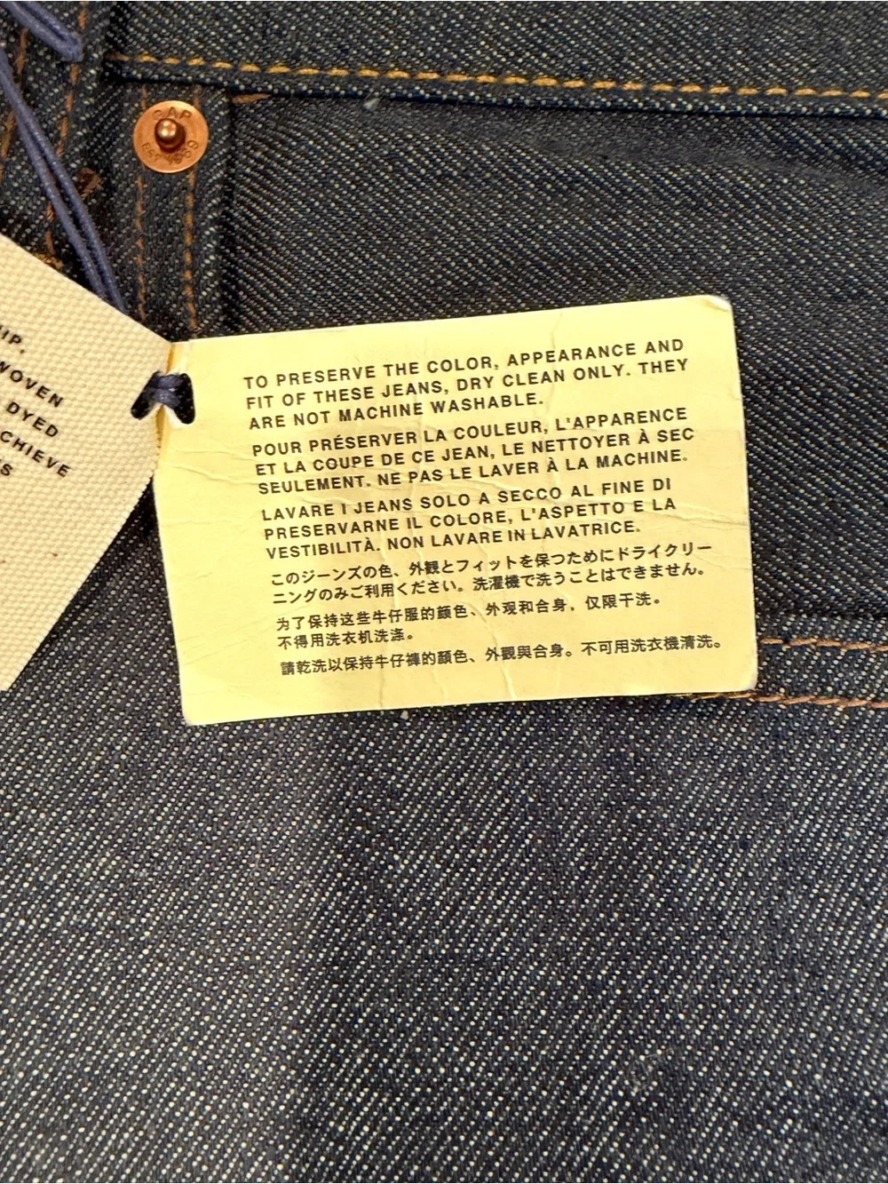 NEW NWT GAP Vintage Kaihara Japanese Selvedge Denim 28 x 30 Slim RARE